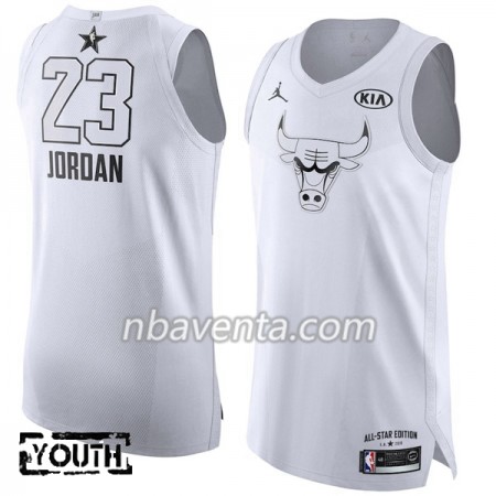 Camiseta Niños Chicago Bulls Michael Jordan 23 2018 All Star Jordan Brand Blanco Swingman